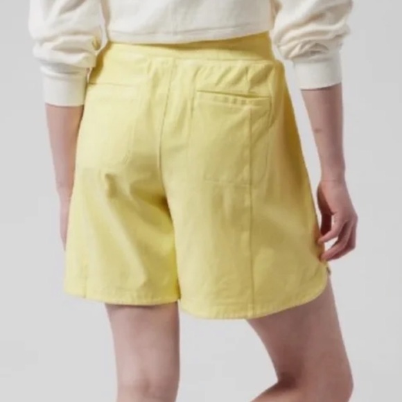 Athleta Yellow High Waisted Farallon Midi Short - Picture 4 of 16